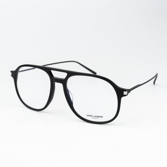 NEW Saint Laurent SL626 001 Black Aviator Unisex Eyeglasses - Picture 1 of 10